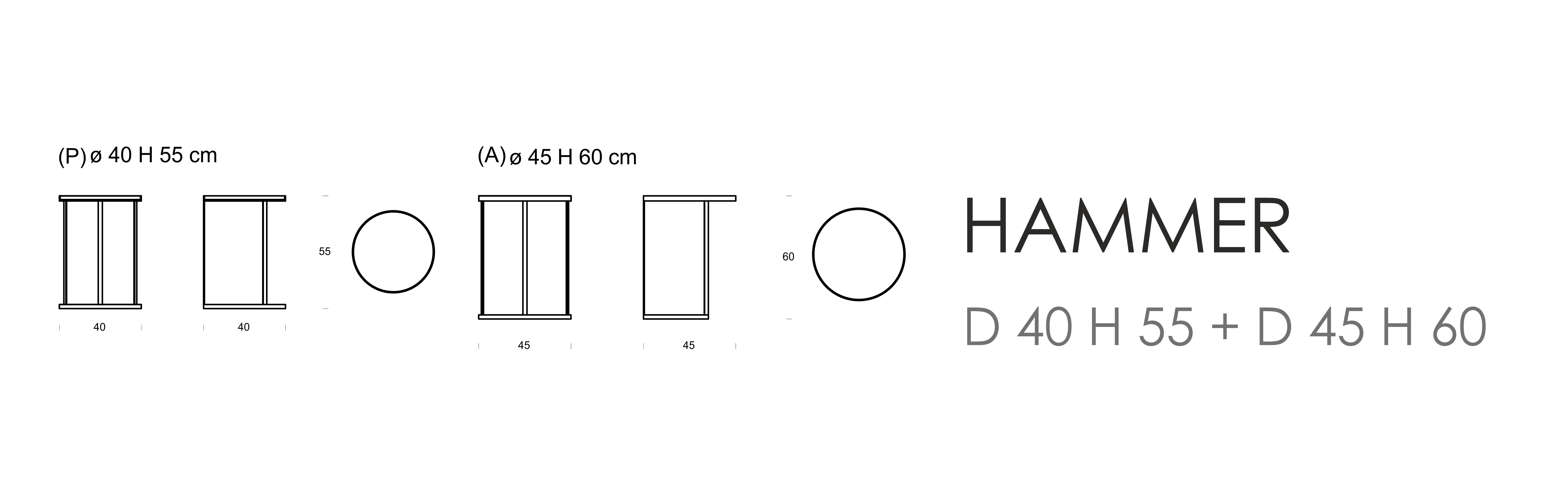 Hammer D 40 H 55 + D 45 H 60