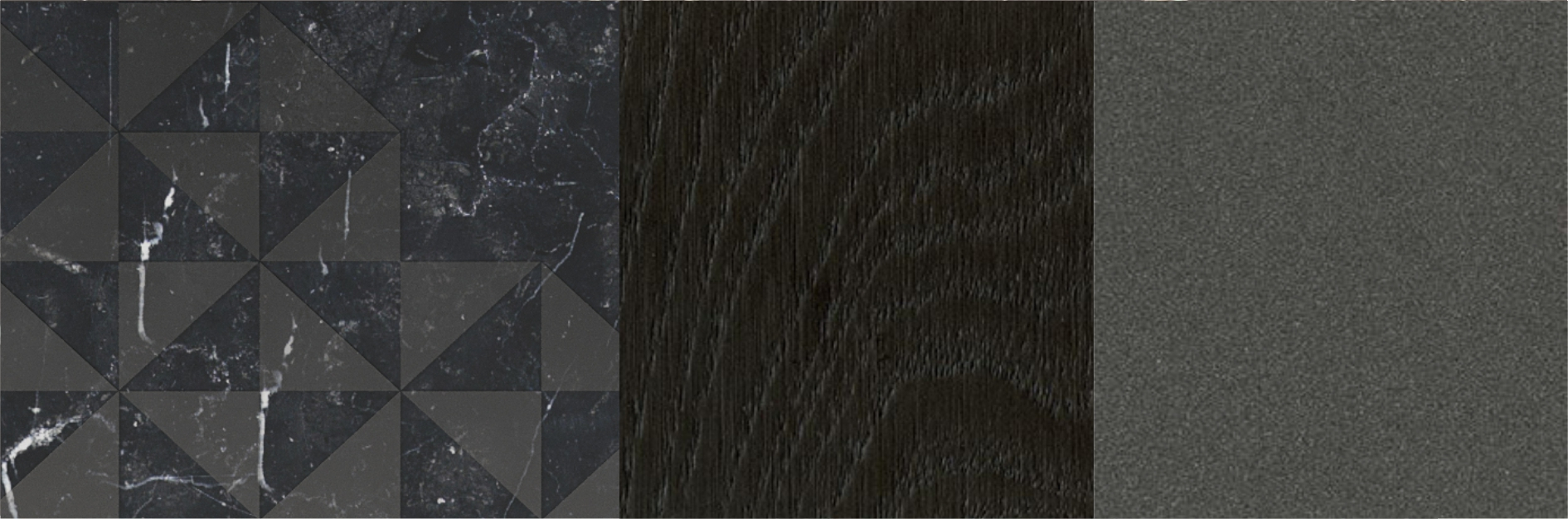 Мрамор Grigio Carnico + Черный Ясень + Серый Карбон