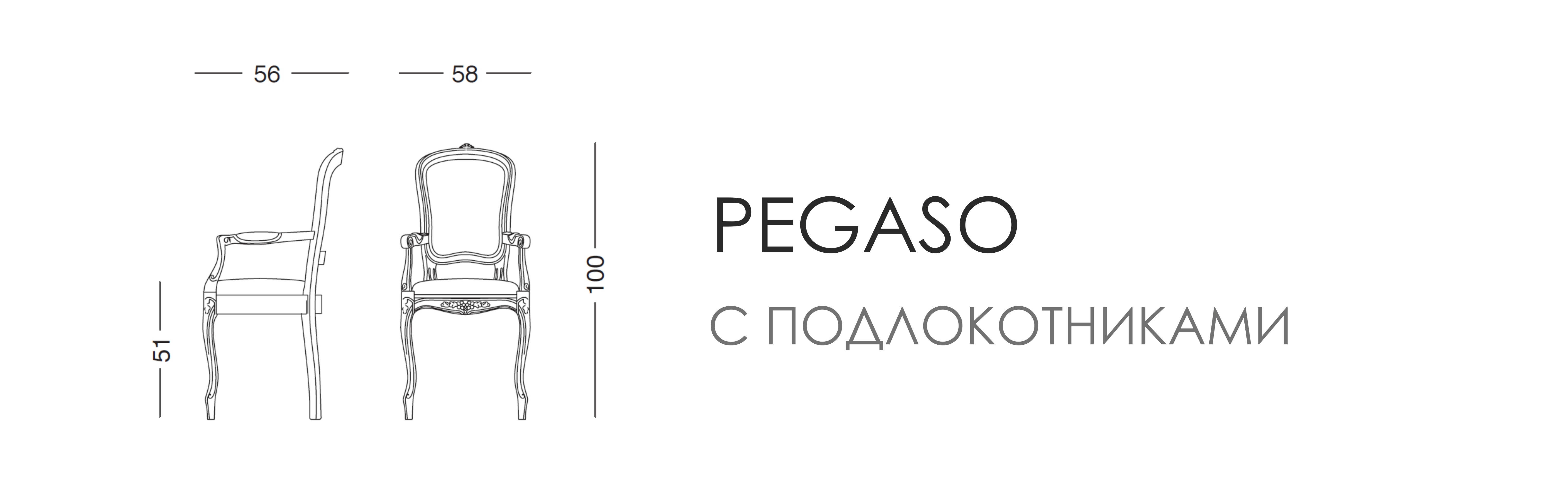 Стул - Pegaso с подлокотниками