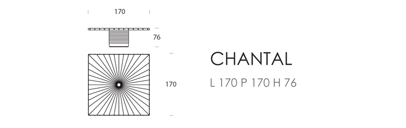 Стол Chantal (L 170 P 170 H 76)