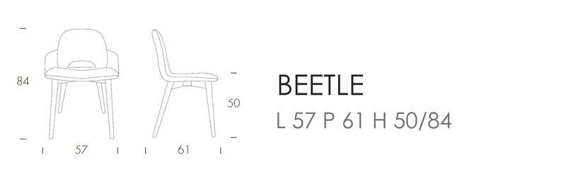 Стул Beetle массив (подлокотники)