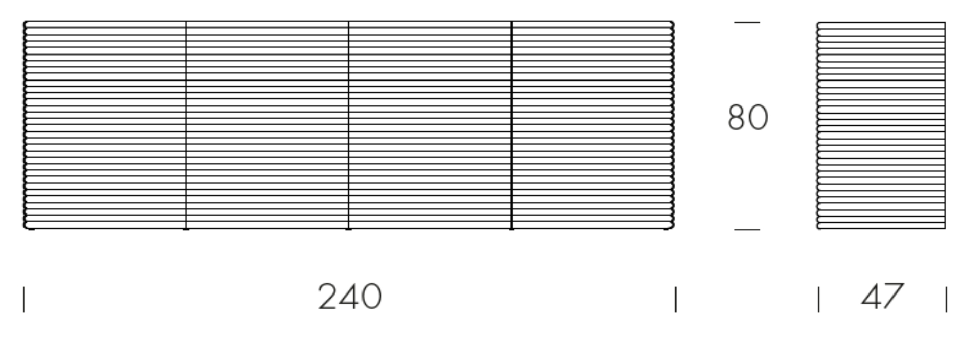 Patsy - L 240 W 47 H 80 cm