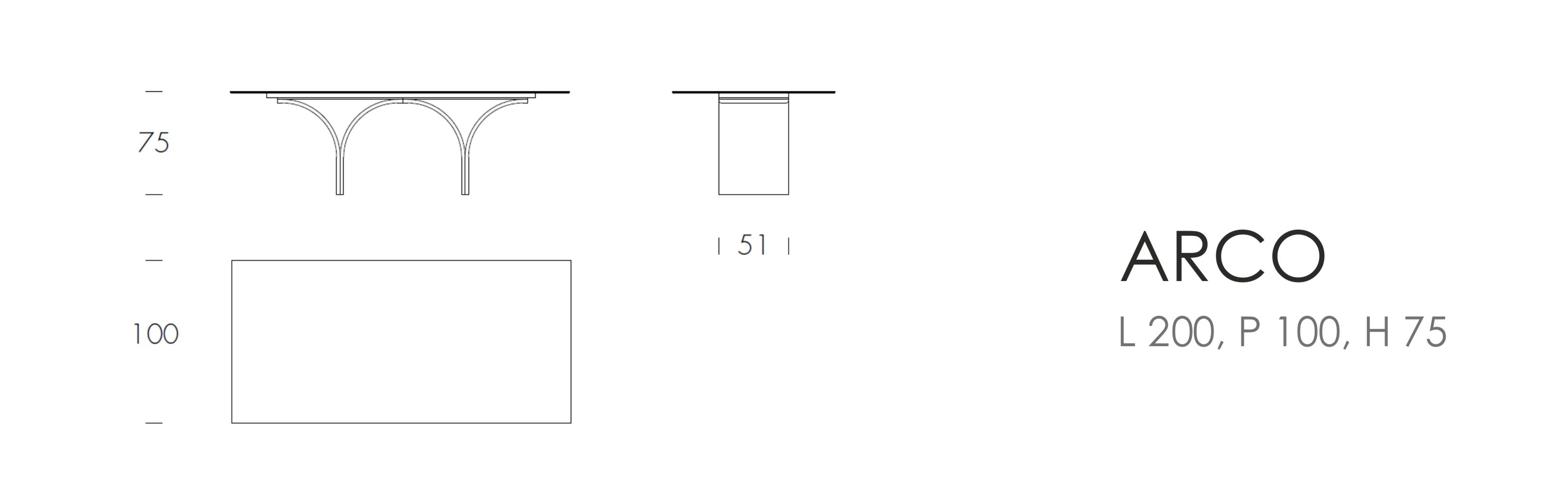 ARCO - L 200 W 100 H 75 cm (прямоугольный)