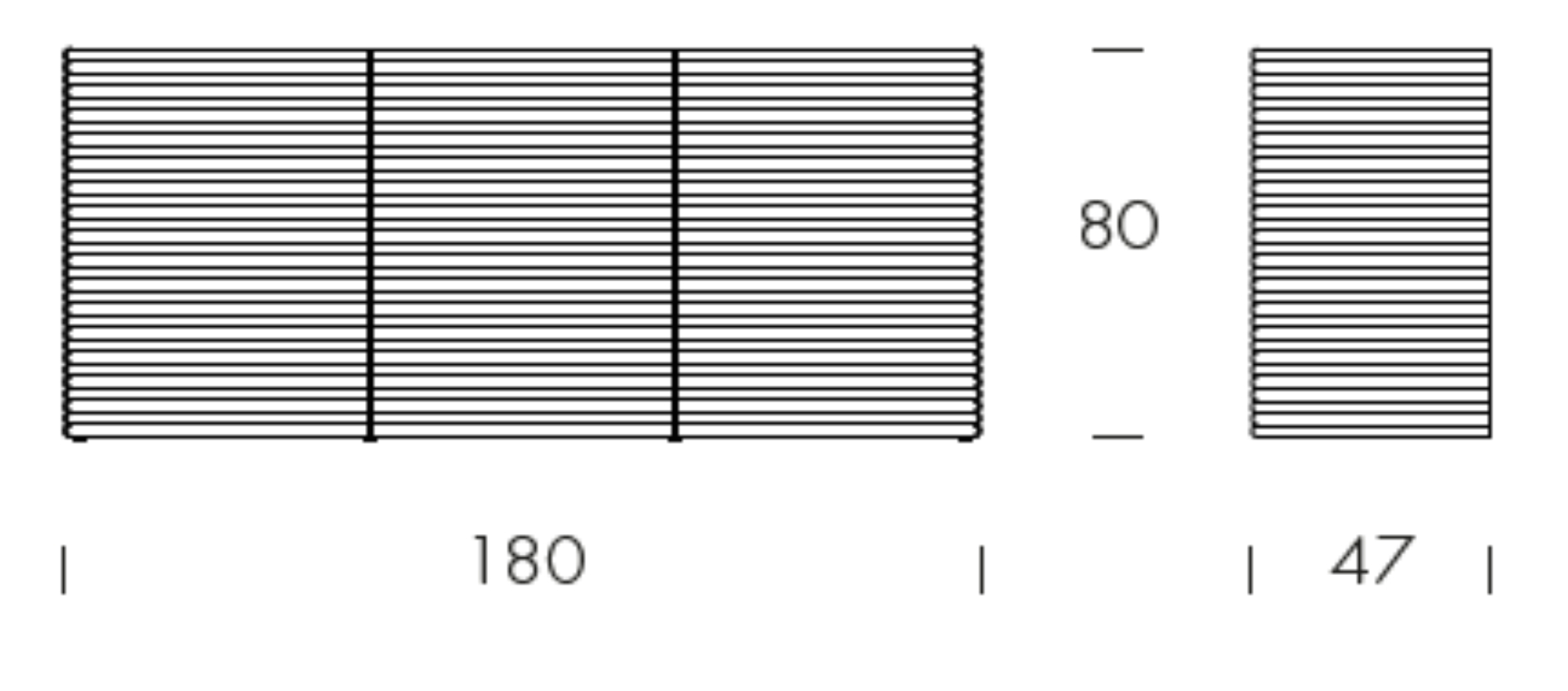 Patsy - L 180 W 47 H 80 cm