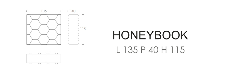 Стеллаж Honeybook (L 135 P 40 H 115)